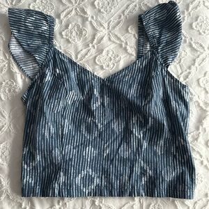 blue and white a.n.a top